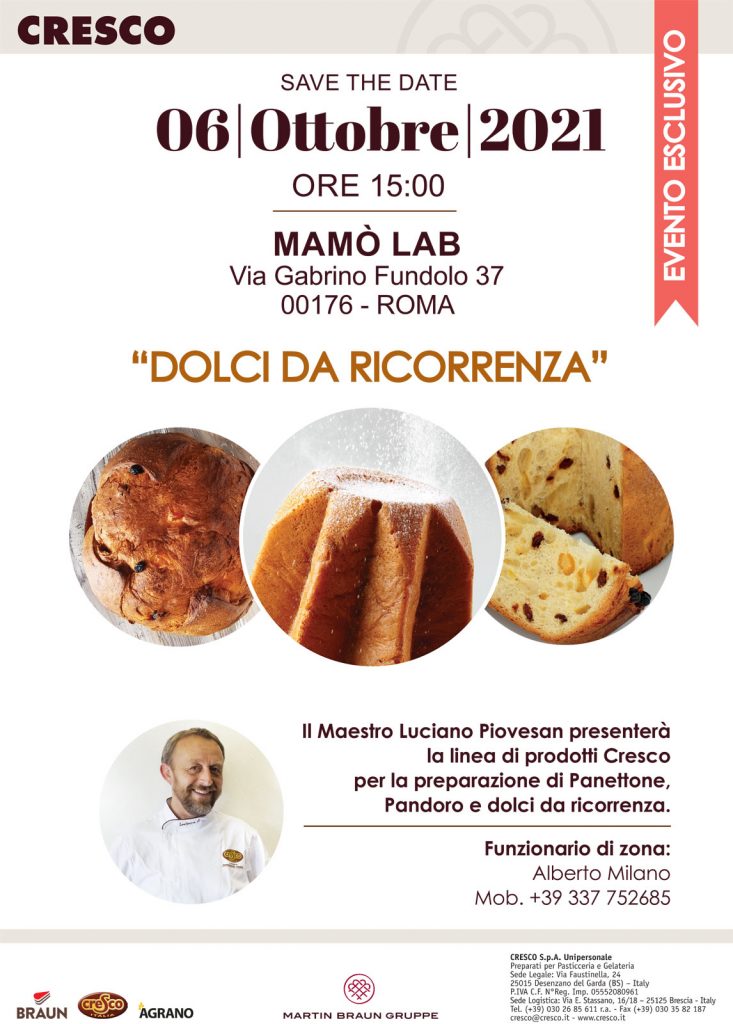 Mamò Lab - Evento - Dolci da Ricorrenza Piovesan Cresco - 06-10-2021